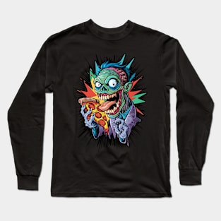 Colorful Creature’s Pizza Party Long Sleeve T-Shirt